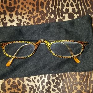 +1.25 Animal Print Reading Glasses W/Case
